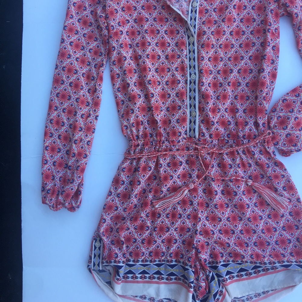 CHELSEA & VIOLET LONG SLEEVE BUTTON DOWN ROMPER - Picture 5 of 8